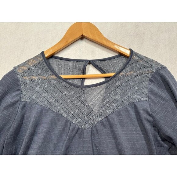 Kuhl Tunic Top 8425 Dusty Blue Long Sleeve Shirt Keyhole Back Women's Medium M - Picture 3 of 10